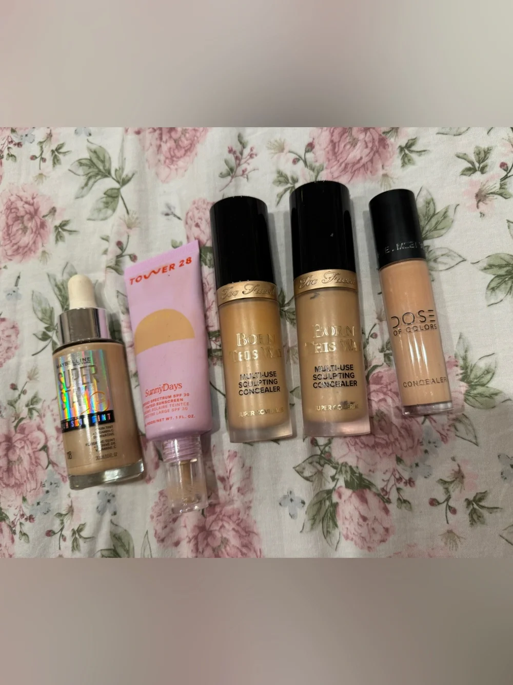 Makeup Complexion Bundle, Too Faced, Maybelline, Tower 28, Dose of Colors